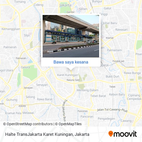 Peta Halte TransJakarta Karet Kuningan