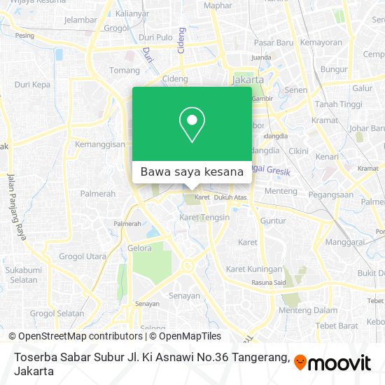 Peta Toserba Sabar Subur Jl. Ki Asnawi No.36 Tangerang