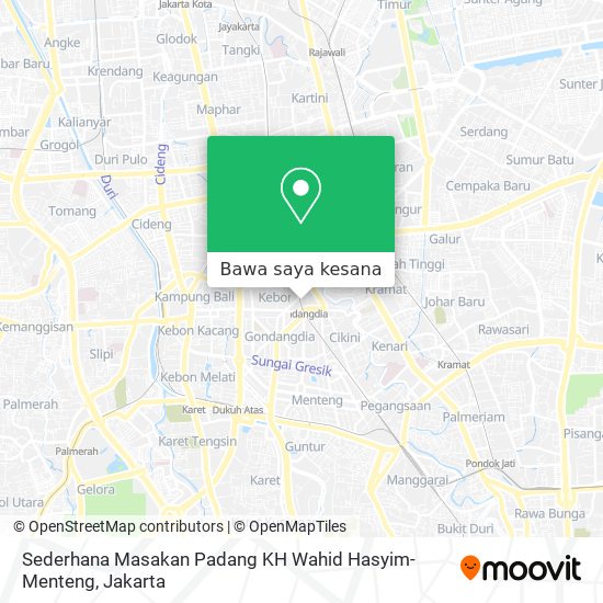 Peta Sederhana Masakan Padang KH Wahid Hasyim-Menteng