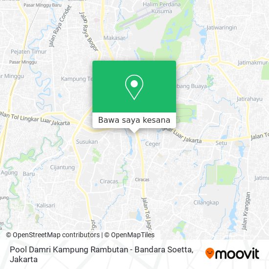 Peta Pool Damri Kampung Rambutan - Bandara Soetta