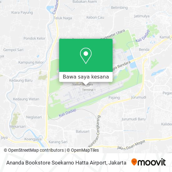 Peta Ananda Bookstore Soekarno Hatta Airport