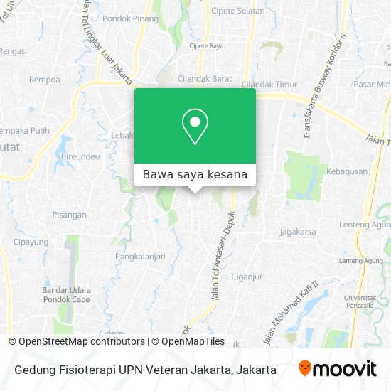 Peta Gedung Fisioterapi UPN Veteran Jakarta
