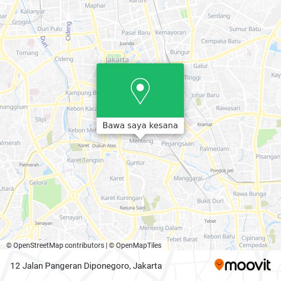Peta 12 Jalan Pangeran Diponegoro