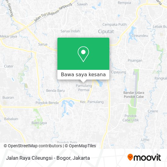 Peta Jalan Raya Cileungsi - Bogor