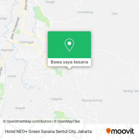 Peta Hotel NEO+ Green Savana Sentul City