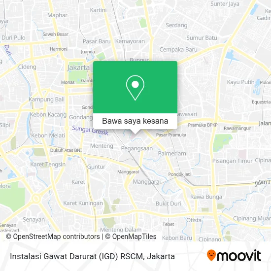Igd Rscm Cara ke Instalasi Gawat Darurat (IGD) RSCM di Jakarta Pusat menggunakan ...