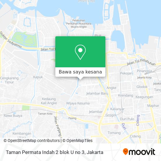 Peta Taman Permata Indah 2 blok U no 3