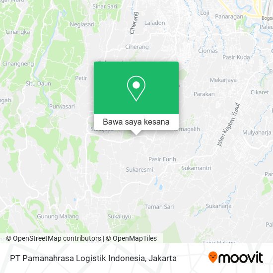 Peta PT Pamanahrasa Logistik Indonesia