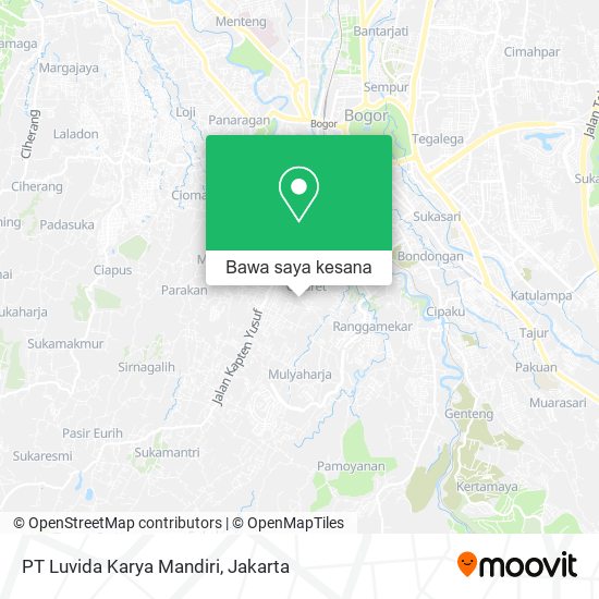 Peta PT Luvida Karya Mandiri