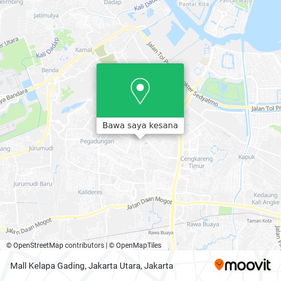 Peta Mall Kelapa Gading, Jakarta Utara