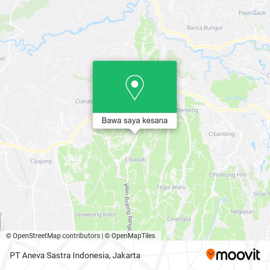 Peta PT Aneva Sastra Indonesia