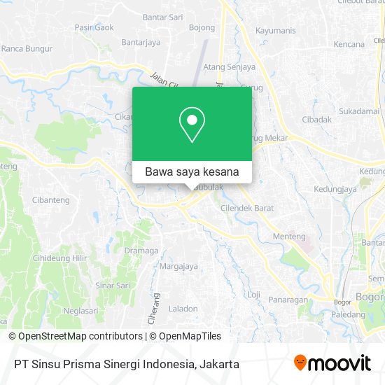 Peta PT Sinsu Prisma Sinergi Indonesia