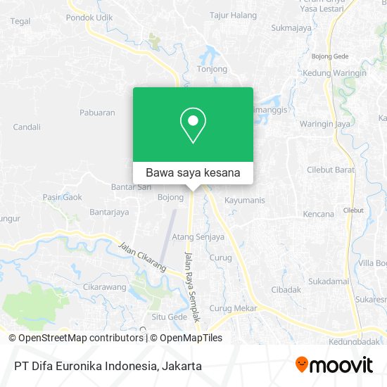 Peta PT Difa Euronika Indonesia