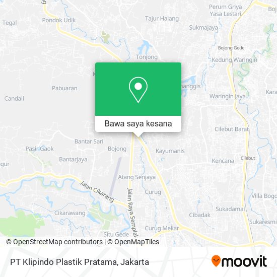 Peta PT Klipindo Plastik Pratama