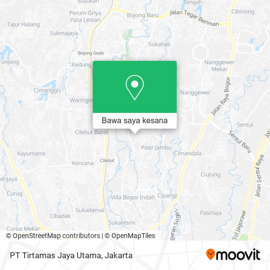 Peta PT Tirtamas Jaya Utama