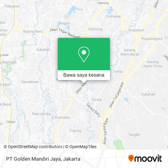 Peta PT Golden Mandiri Jaya