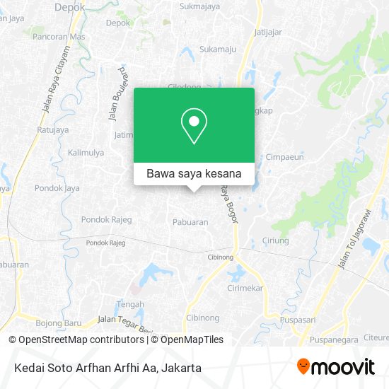 Peta Kedai Soto Arfhan Arfhi Aa