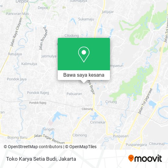 Peta Toko Karya Setia Budi