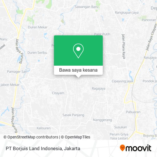 Peta PT Borjuis Land Indonesia