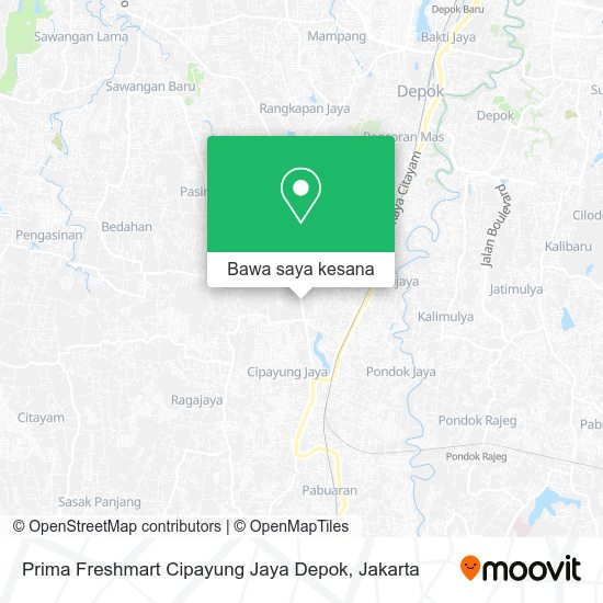 Peta Prima Freshmart Cipayung Jaya Depok