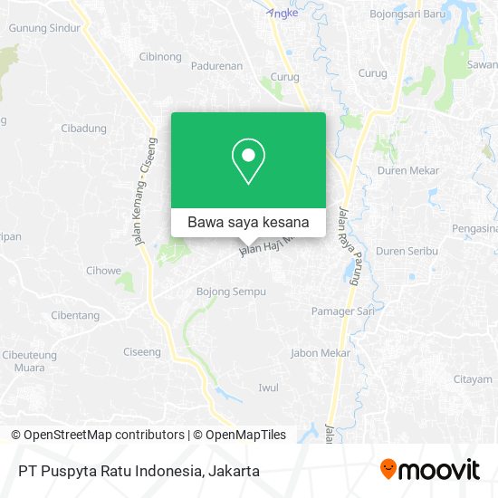 Peta PT Puspyta Ratu Indonesia