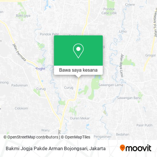 Peta Bakmi Jogja Pakde Arman Bojongsari