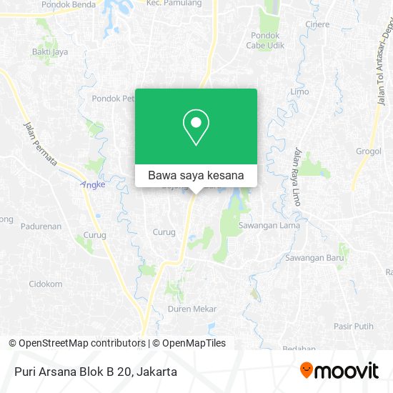 Peta Puri Arsana Blok B 20