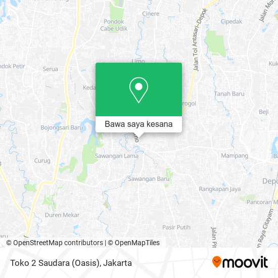 Peta Toko 2 Saudara (Oasis)