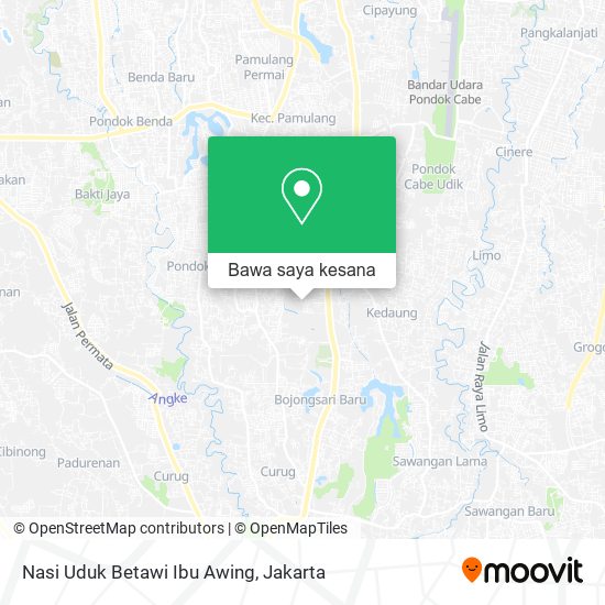 Peta Nasi Uduk Betawi Ibu Awing