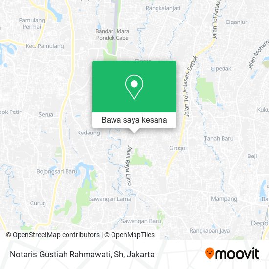 Peta Notaris Gustiah Rahmawati, Sh