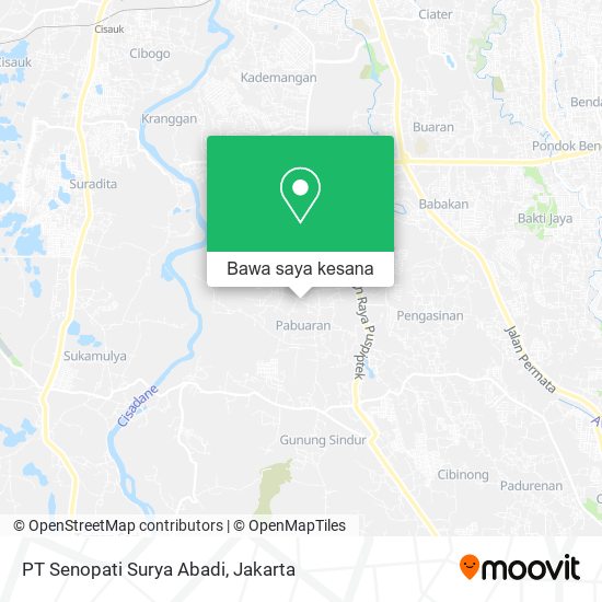 Peta PT Senopati Surya Abadi