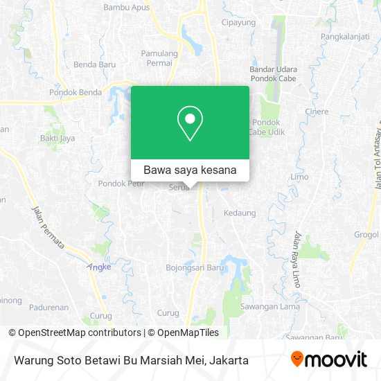 Peta Warung Soto Betawi Bu Marsiah Mei