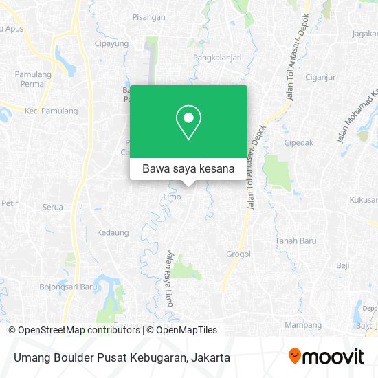 Peta Umang Boulder Pusat Kebugaran