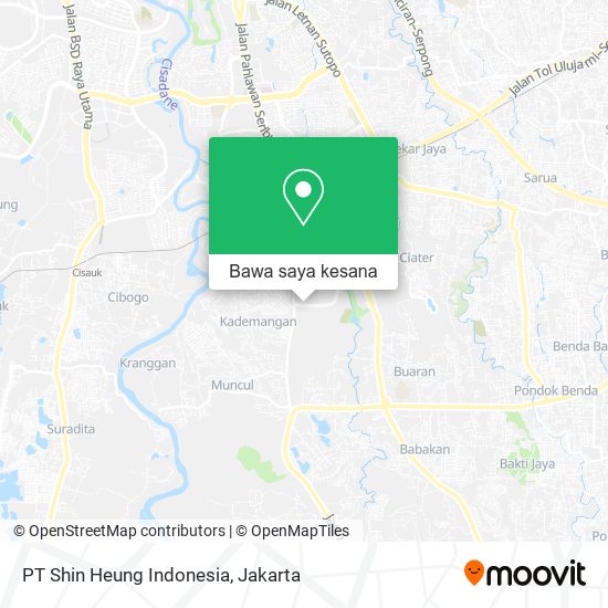Peta PT Shin Heung Indonesia