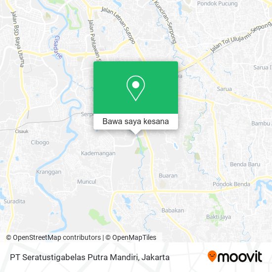 Peta PT Seratustigabelas Putra Mandiri