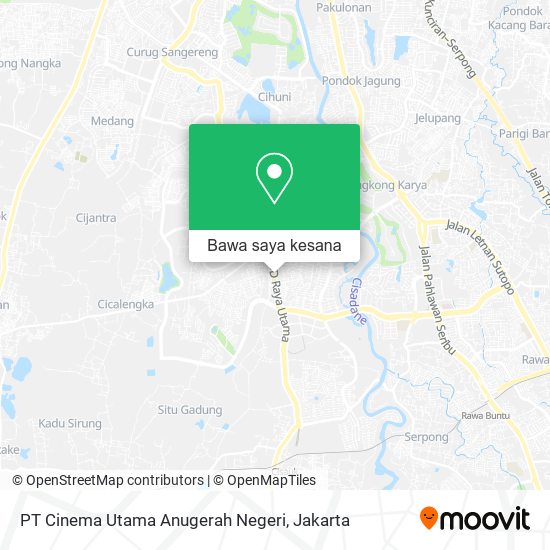 Peta PT Cinema Utama Anugerah Negeri