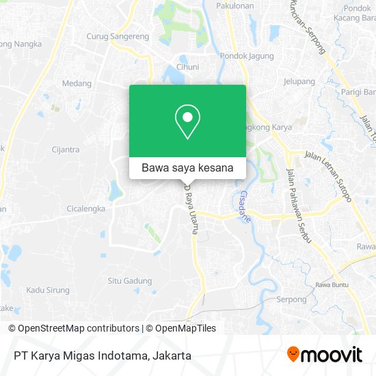 Peta PT Karya Migas Indotama