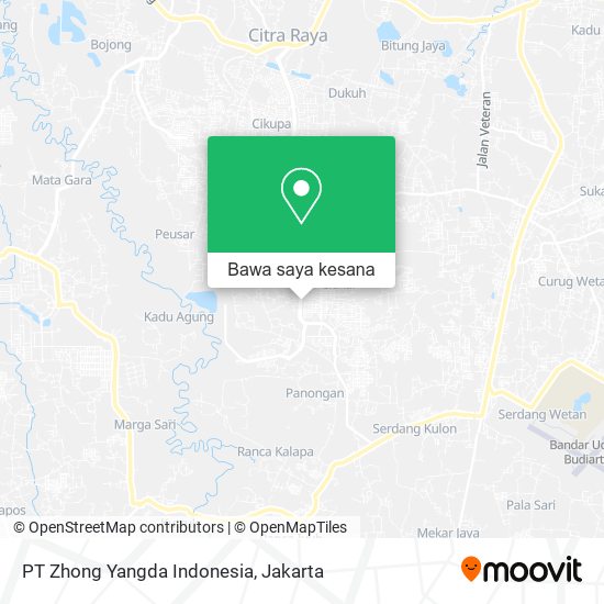 Peta PT Zhong Yangda Indonesia