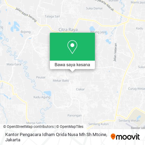 Peta Kantor Pengacara Idham Qrida Nusa Mh Sh Mtcine