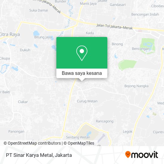 Peta PT Sinar Karya Metal