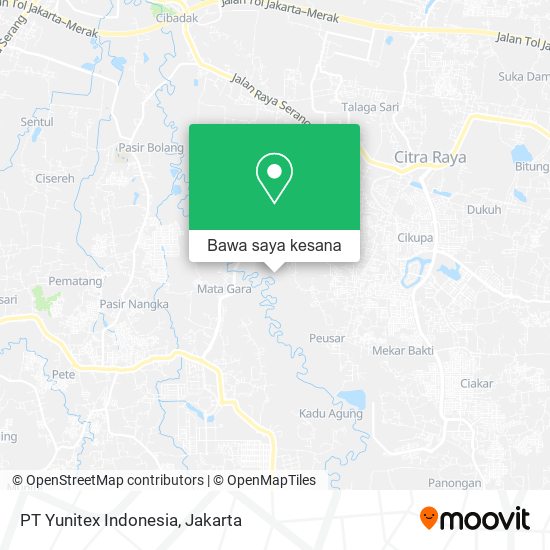Peta PT Yunitex Indonesia