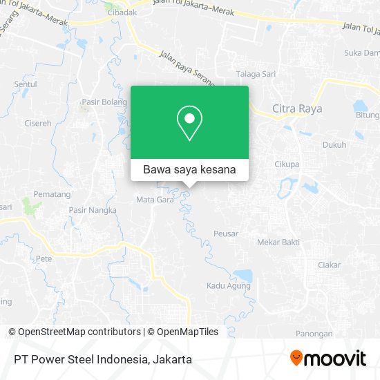 Peta PT Power Steel Indonesia