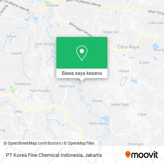 Peta PT Korea Fine Chemical Indonesia