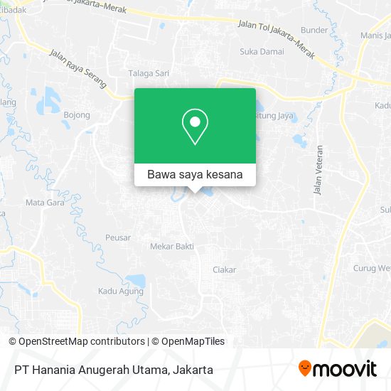 Peta PT Hanania Anugerah Utama