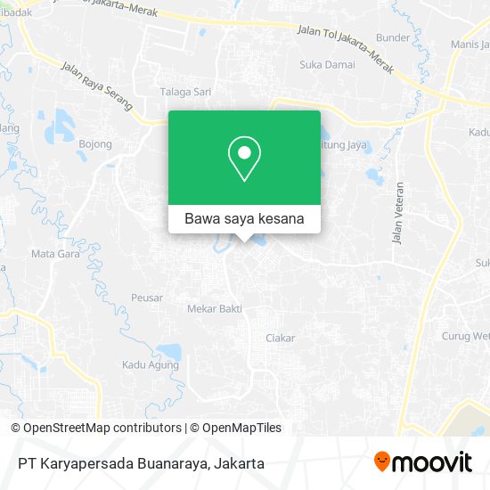 Peta PT Karyapersada Buanaraya