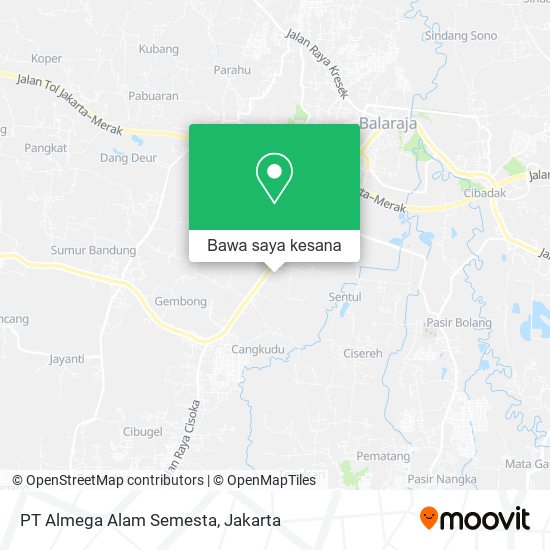 Peta PT Almega Alam Semesta
