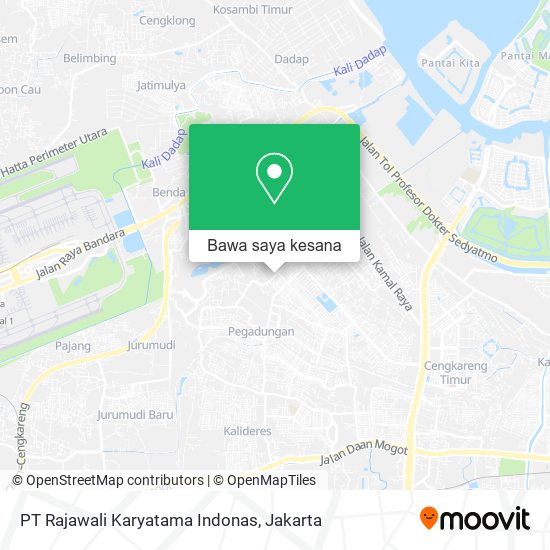 Peta PT Rajawali Karyatama Indonas