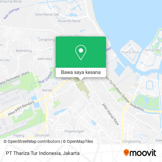 Peta PT Thariza Tur Indonesia