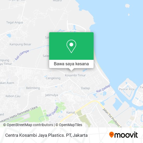 Peta Centra Kosambi Jaya Plastics. PT