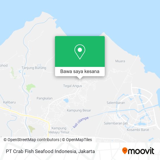Peta PT Crab Fish Seafood Indonesia